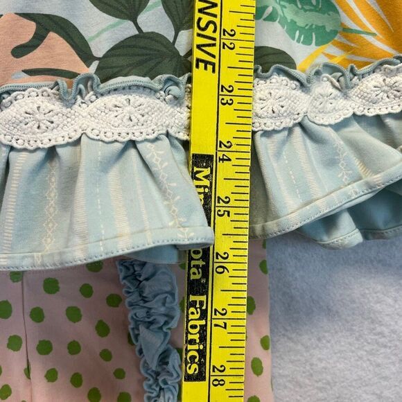 MATILDA JANE Girls Outfit 2PC Size 8 Floral Ruffle Tunic Top & Polka Dot Shorts - Picture 5 of 15